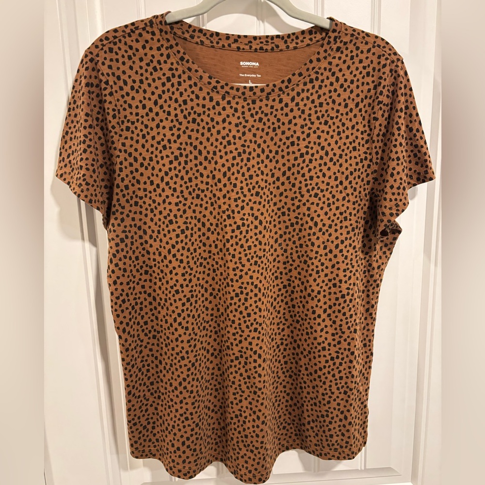 Sonoma everyday tee animal print T-shirt, size L